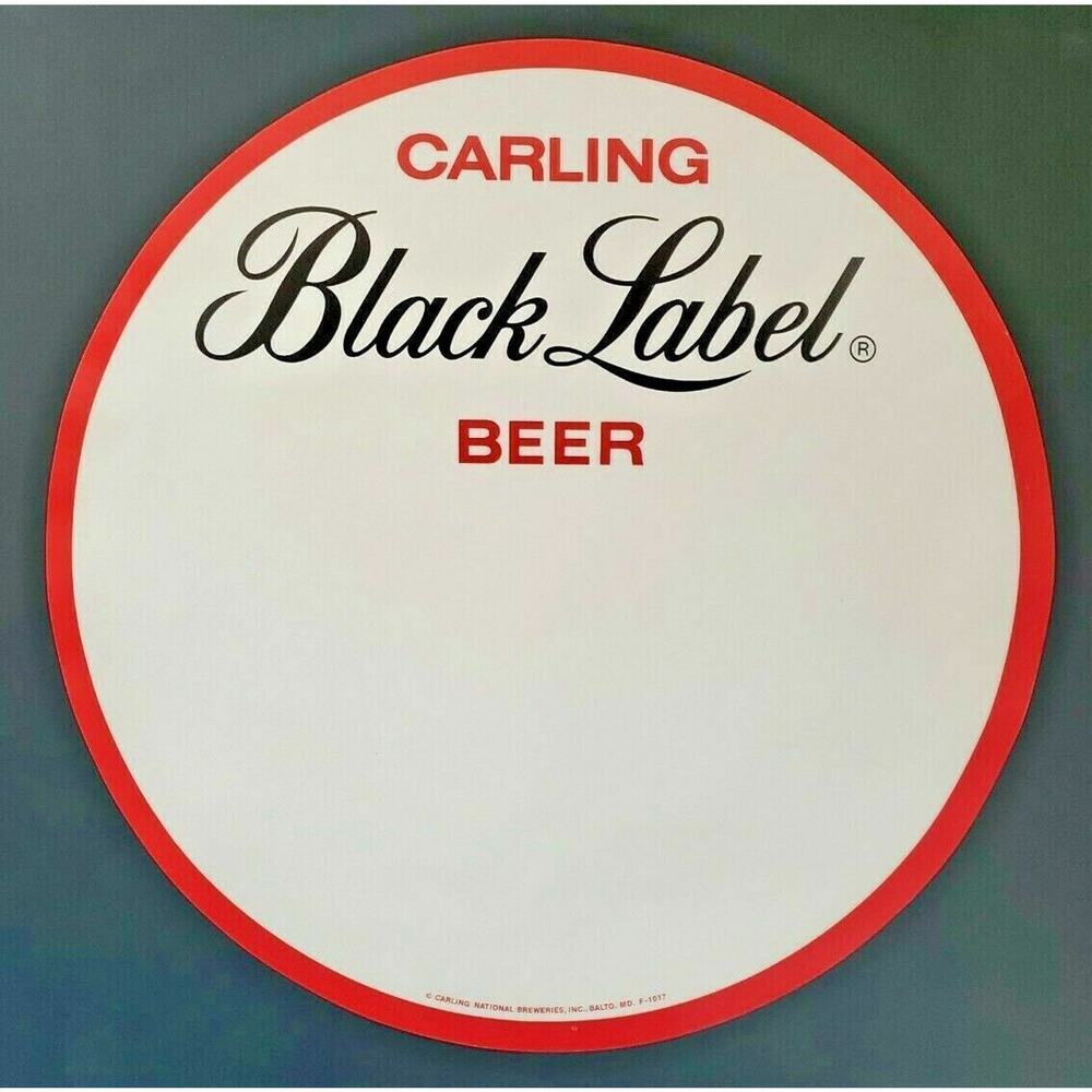 Vintage Black Label Carling National Beer Brewery 18" Paper Tavern Store Display